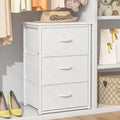 White 3 Drawer Stackable Storage Drawers L1848