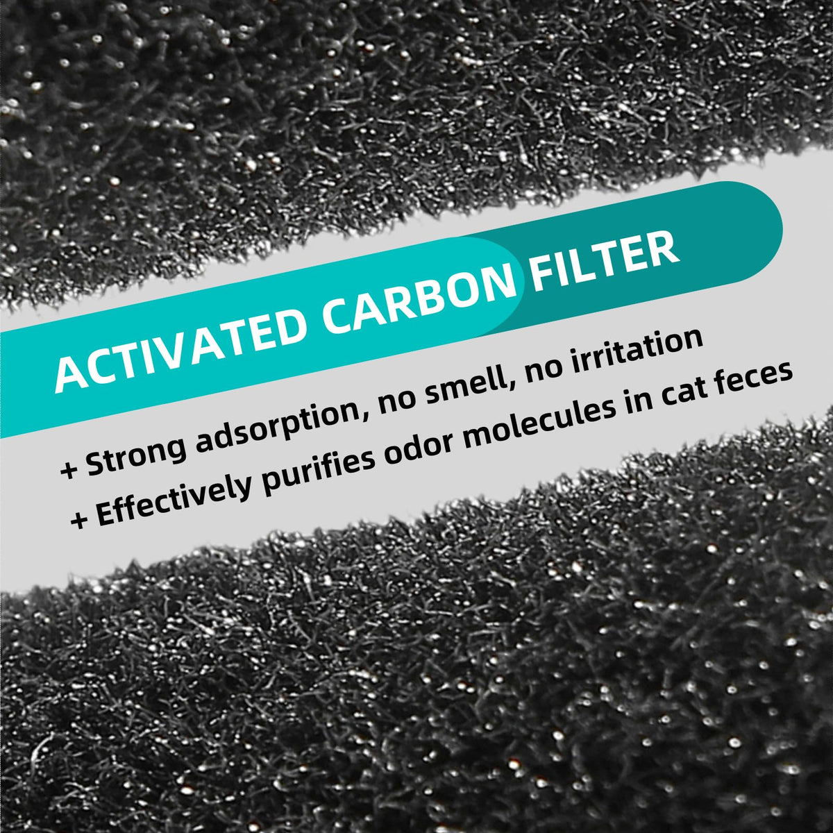 3.6" x 10" Carbon Filter Pads for Cat Litter Boxes S959795