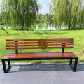 Midnight Black Engineered Wood Patio Bench Z3077