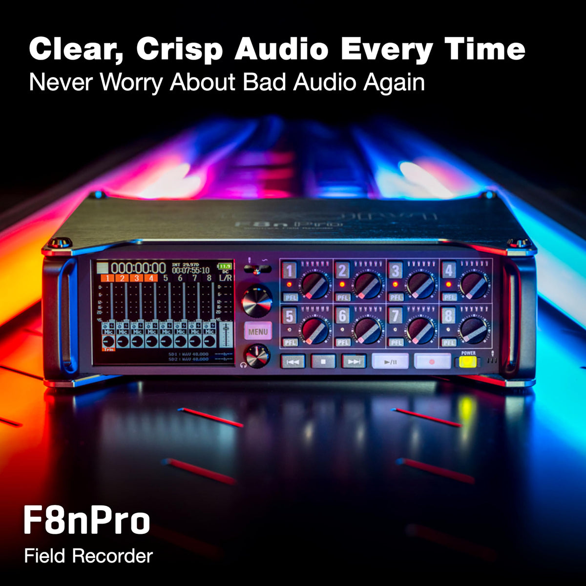 Field Recorder with 8 Inputs & 10 Tracks C591483