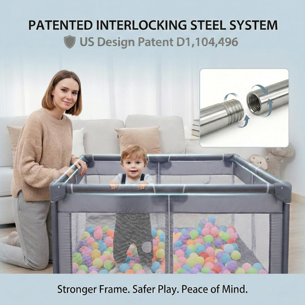 Baby Playpen 50x50 Grey H3061
