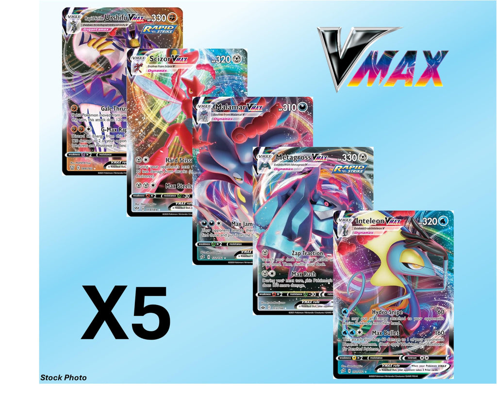 Pokemon 5 VMAX/VSTAR Card Lot E5845
