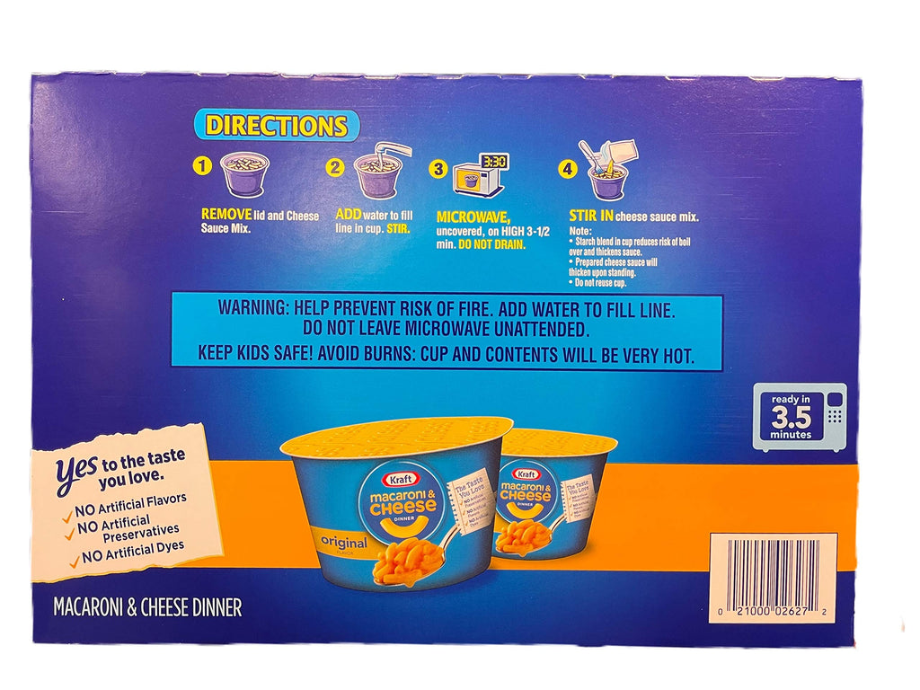 Macaroni & Cheese Dinner 12 Pack Single Serve Cups O397