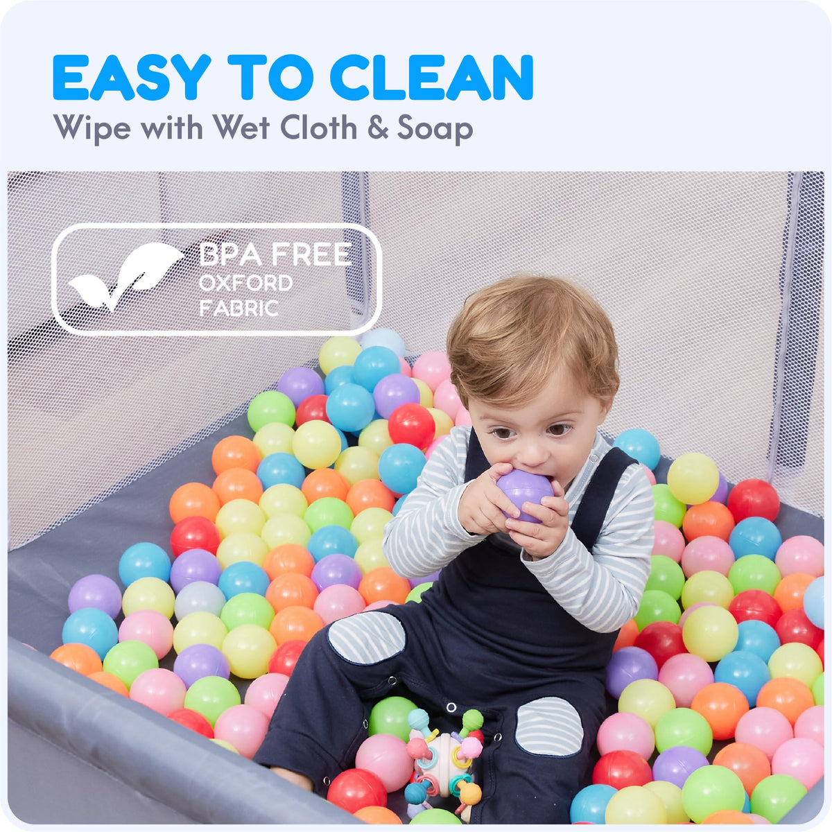 Baby Playpen 50x50 Grey H3061