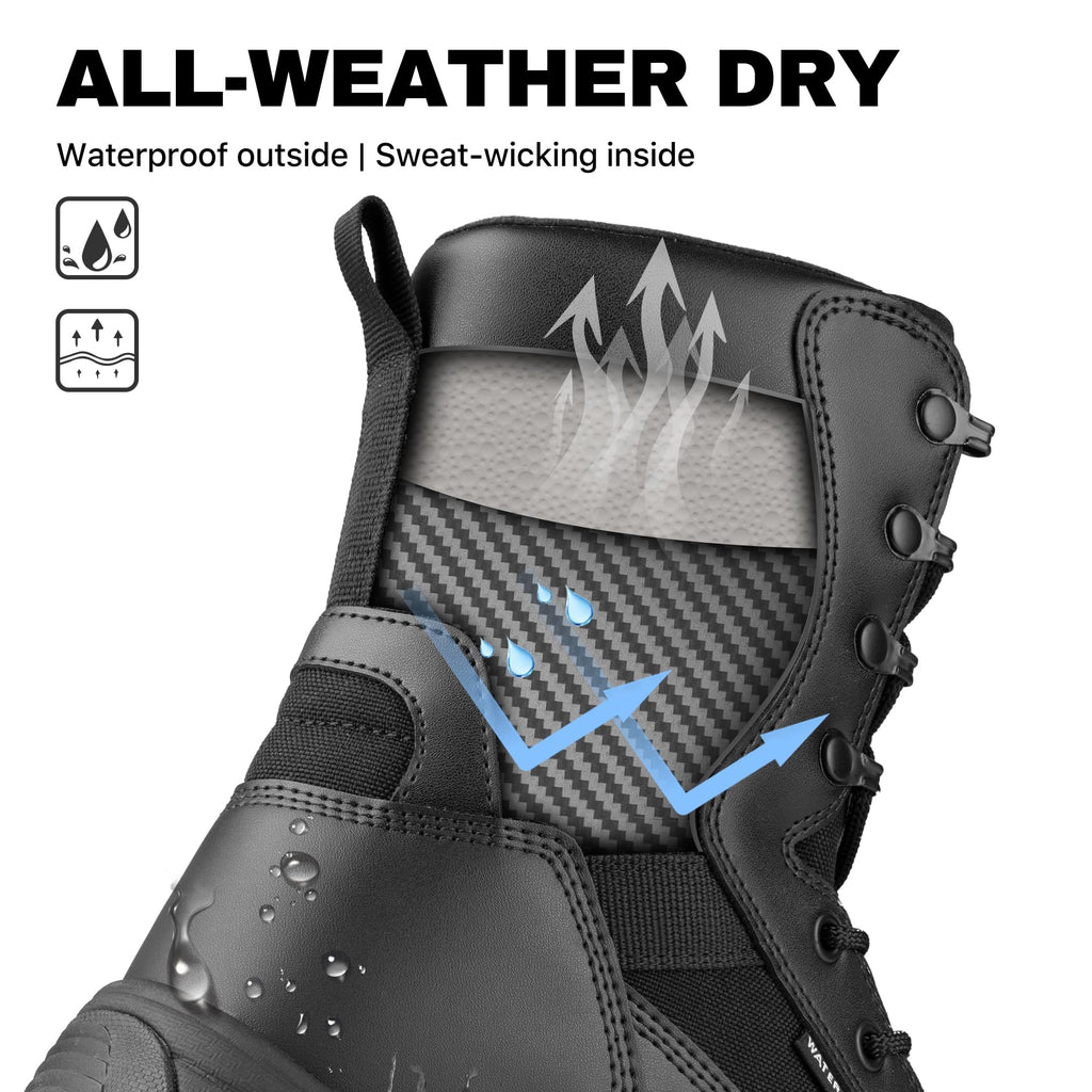 Waterproof Side Zip 8" Tactical Boot C708891