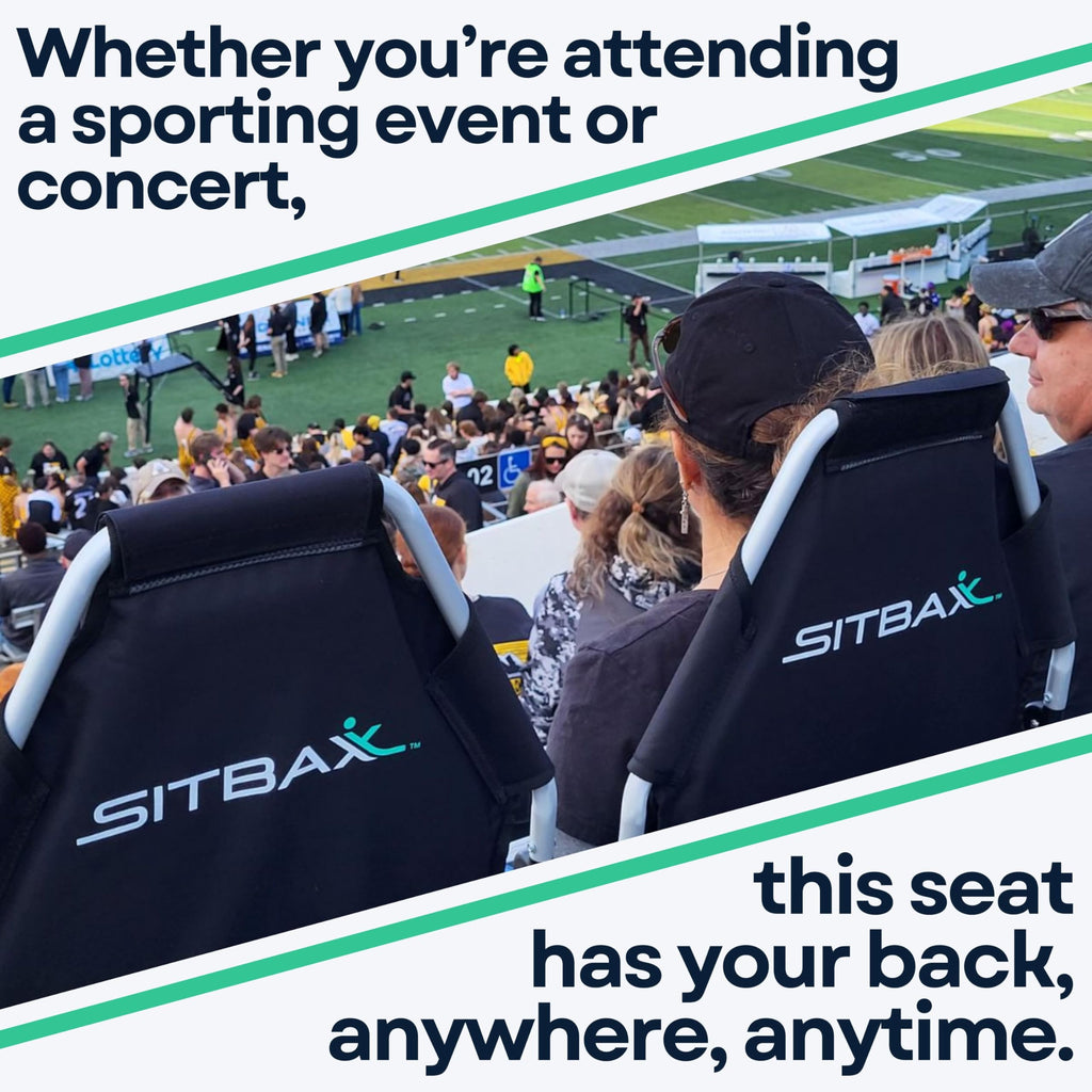 Padded Reclining Stadium Chair with Backpack Straps D4608