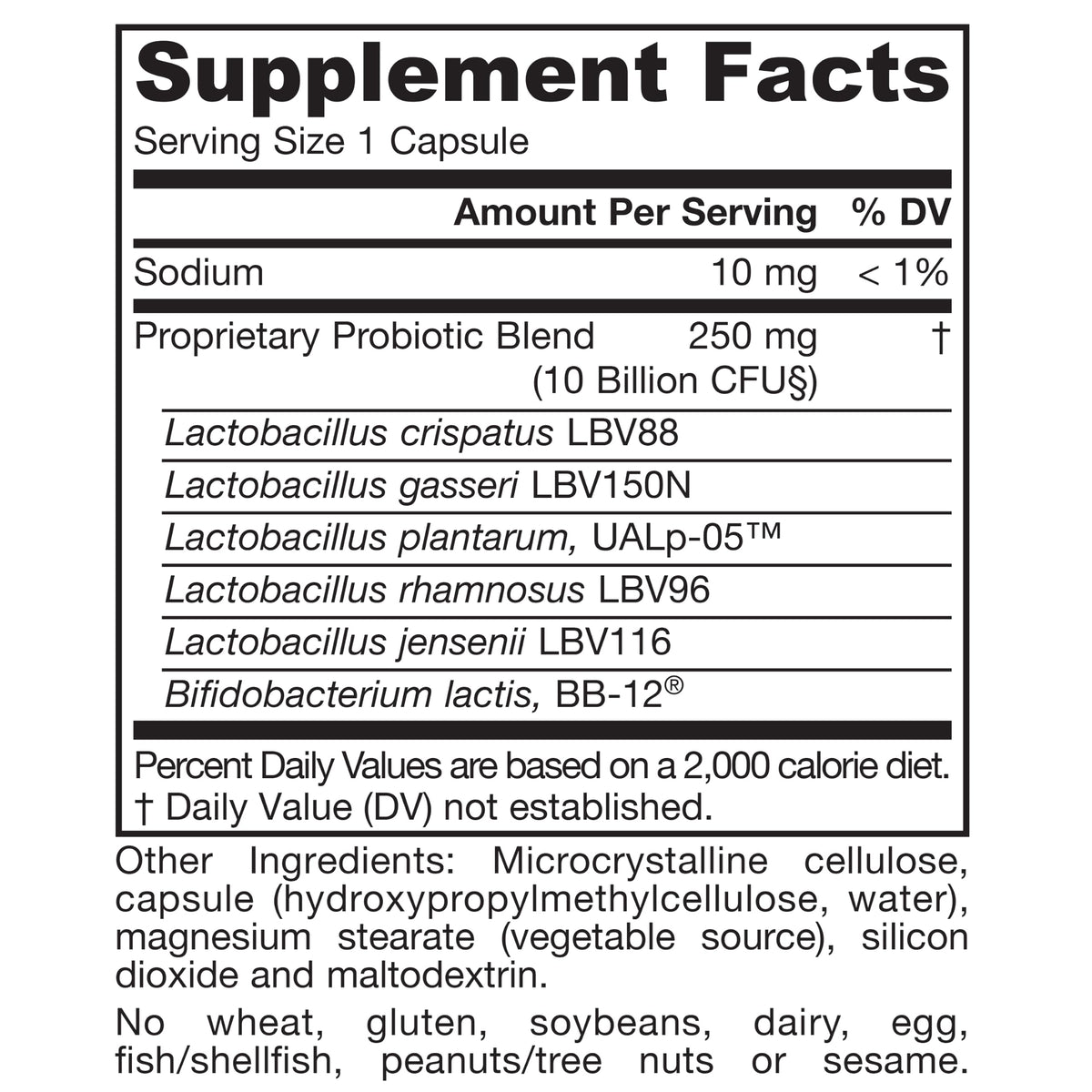 30 Capsules 10 Billion CFU Probiotics Y6688