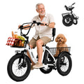 Foldable 3-Wheel Electric Trike Bike with 1200W Peak Motor X1529