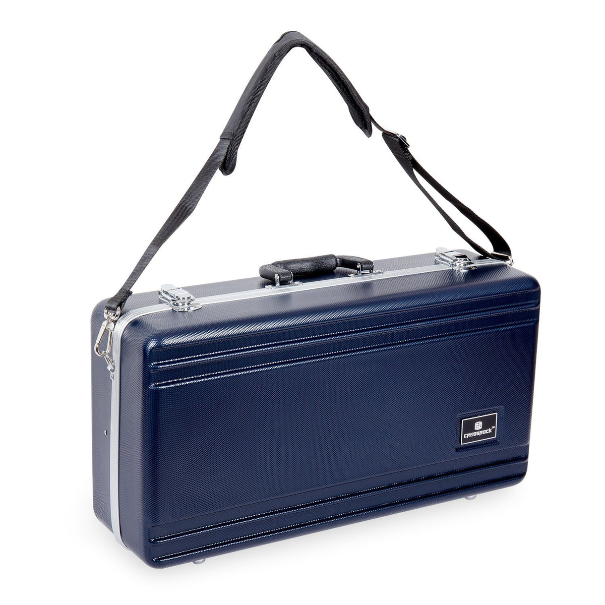 Textured Blue ABS Trumpet Case with Velvet Interior Y53671