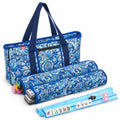 American Mahjong Set with 4 Rack Pushers & Carry Bag R15482
