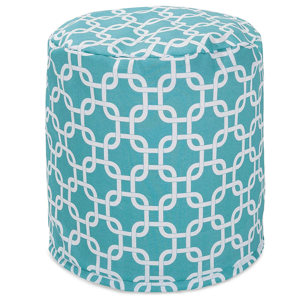 Teal Indoor/Outdoor Bean Bag Ottoman Pouf Y563