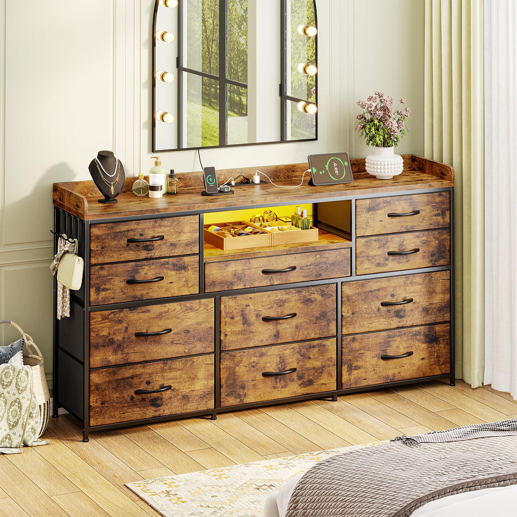 Brown 11 Drawer Dresser K558