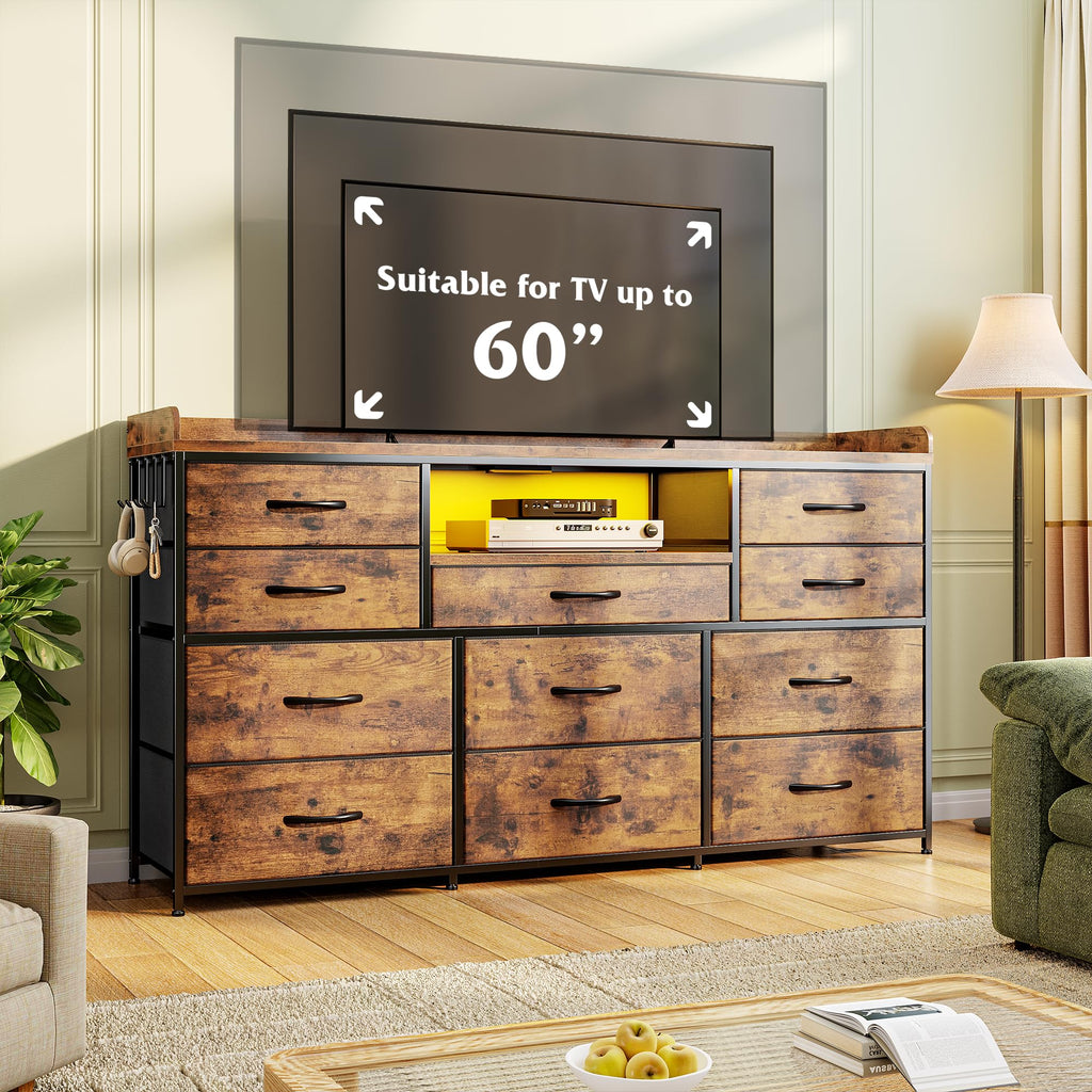 Brown 11 Drawer Dresser K558