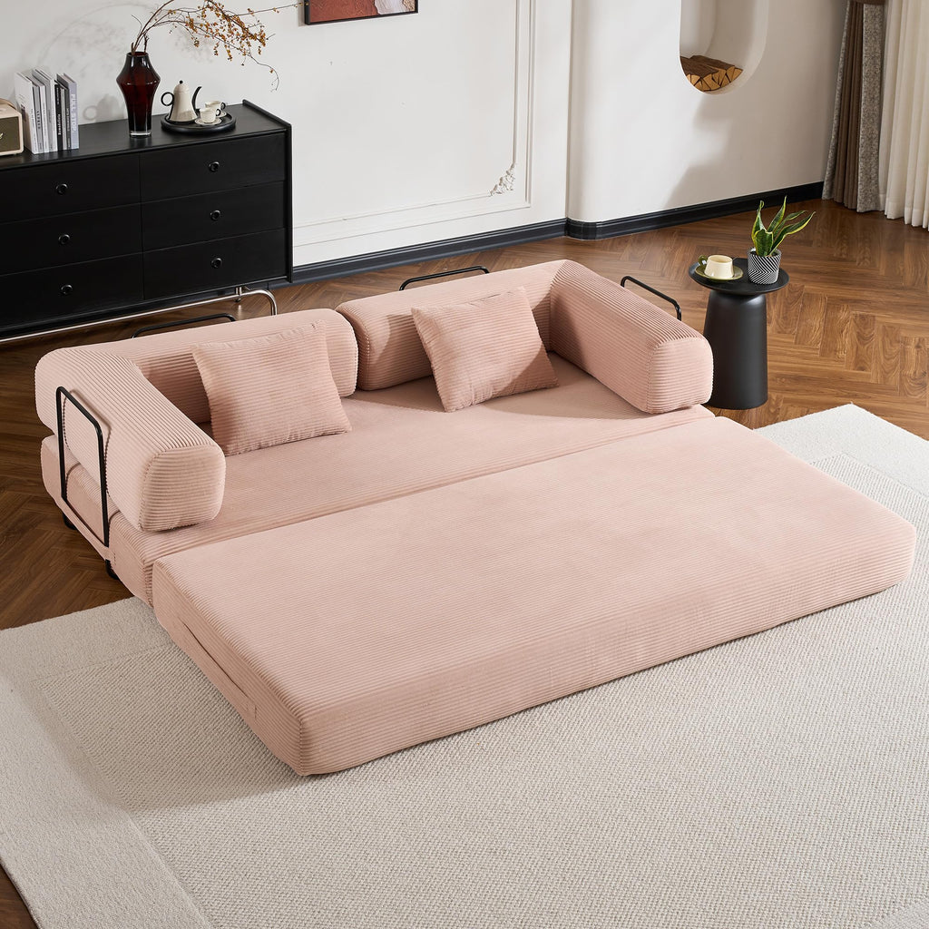 Pink Convertible Floor Sofa Bed J381596