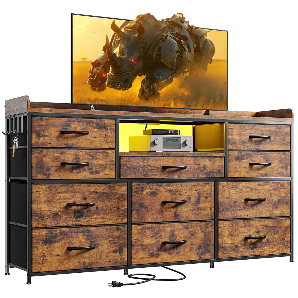 Brown 11 Drawer Dresser K558